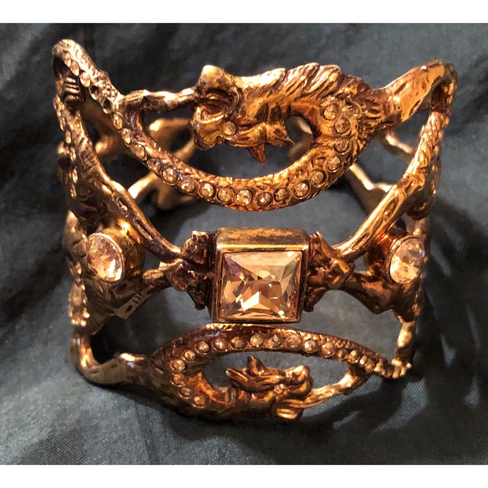 Virgin Saints & Angels Gold Vermeil Cuff Bracelet